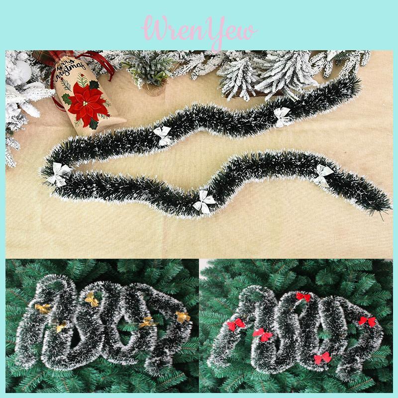 2m Glitter Spesso 65ftx90mm Decorazione Albero di Natale Ghirlanda di Natale Fiocco