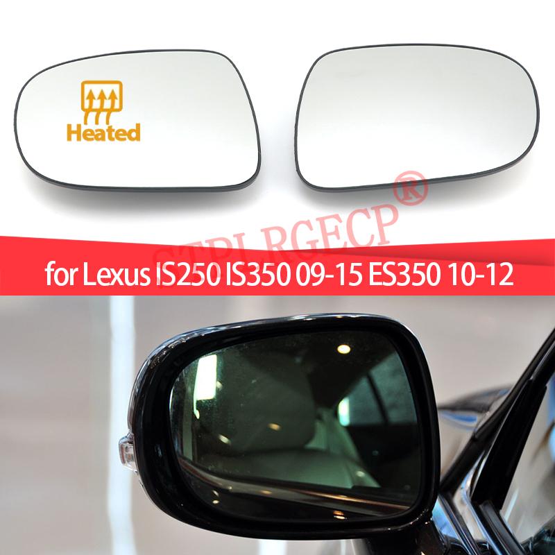 For Lexus IS250 IS350 09-15 ES350 10-12 Left or Right Door Side Wing Clear Mirror Glass Heated Rear View Replacement LHD