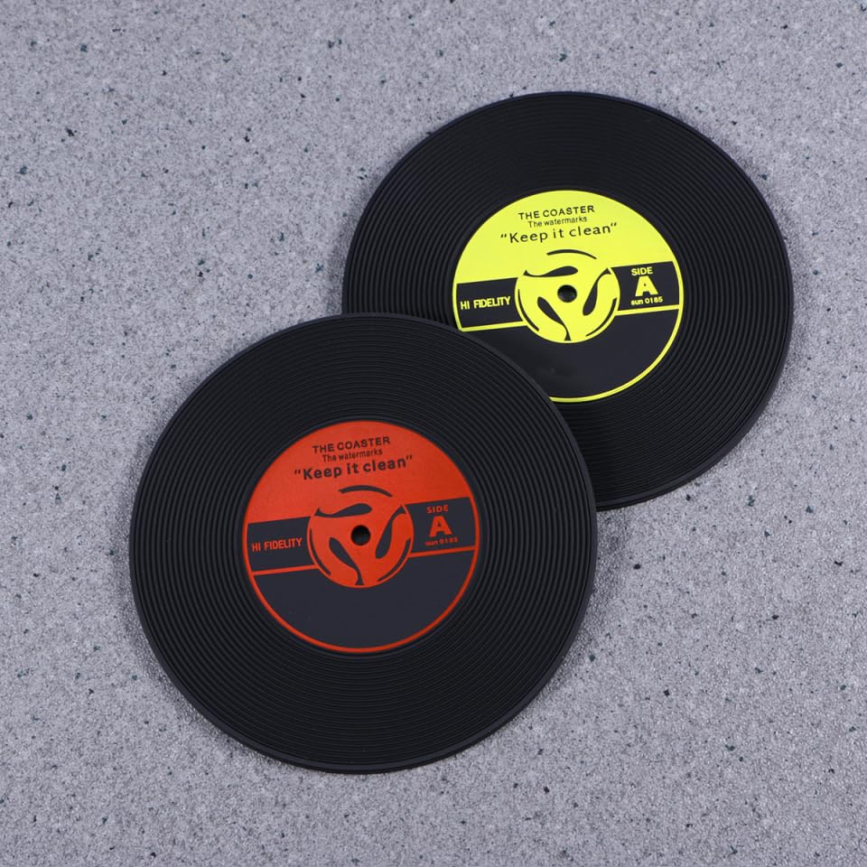 NUOLUX Silikon Untersetzer, Tassenuntersetzer, Silikon Untersetzer für Tassen, CDs, Schallplatten, Stilvoll, Rutschfest, Isolierend, 4er Set