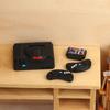 Miniature Retro Game Console Model With 2 Controllers 1/12 Scale Dollhouse Scene Decoration Micro Scene Photography Props
