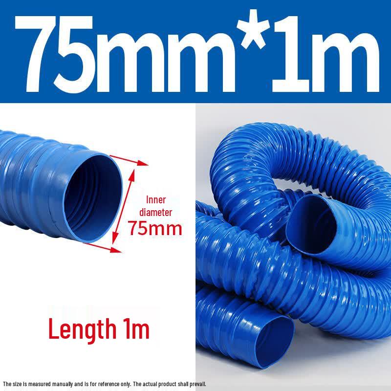 75mm Blue PVC Flexible Vacuum Hose