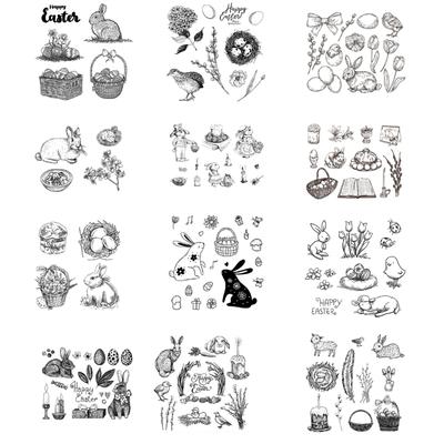 Przezroczysty silikonowy stempel ze zwierzętami do tworzenia zaproszeń, scrapbookingu, rękodzieła papierowego, stempel gumowy, artykuły do ręcznego prowadzenia dziennika