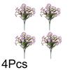 4 Bundles Artificial Flowers Outdoors Fake Flowers Realistic Bonsai Shrub Garden Home Decor Morning Glory Vibrant