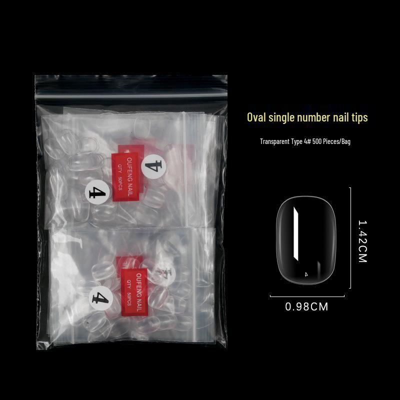 Oval Nail Art Template - Single Number Tips (#1-4) - 500 Pcs.