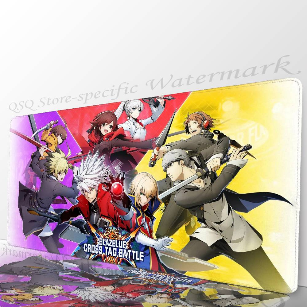Anime Game B-BLAZBLUE Mousepad Non-slip Suitable For Office Computers Laptops E-sports Game Desk Mats XXL Keyboard