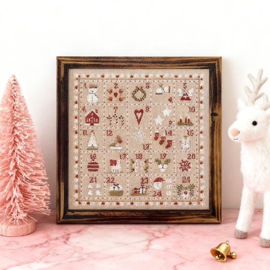 Christmas Advent Calendar Cross-Stitch Kit 25 Days Countdown To Christmas Embroidery Kit Christmas Gifts for Adults Beginners