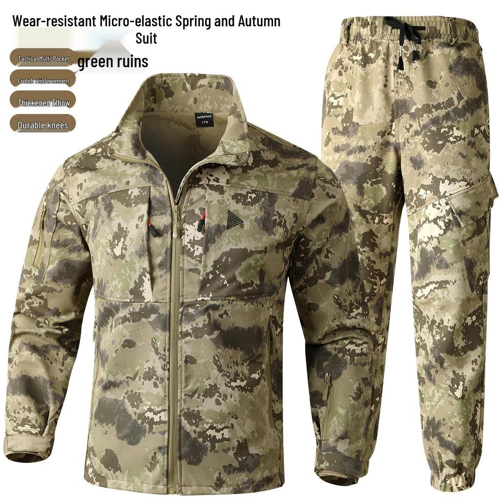 Men's Camouflage Workwear: Durable Spring/Autumn Suit for Labor, Training, Mountaineering, and Tactical Outdoor Sports