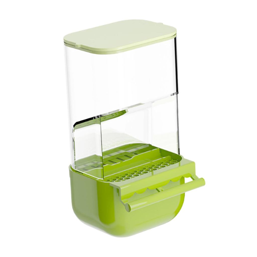 No Mess Bird Feeder Sturdy Automatic Parrot Feeder with Perch Cage Accessories Food Container for Budgies Canary Finch Cockatoo