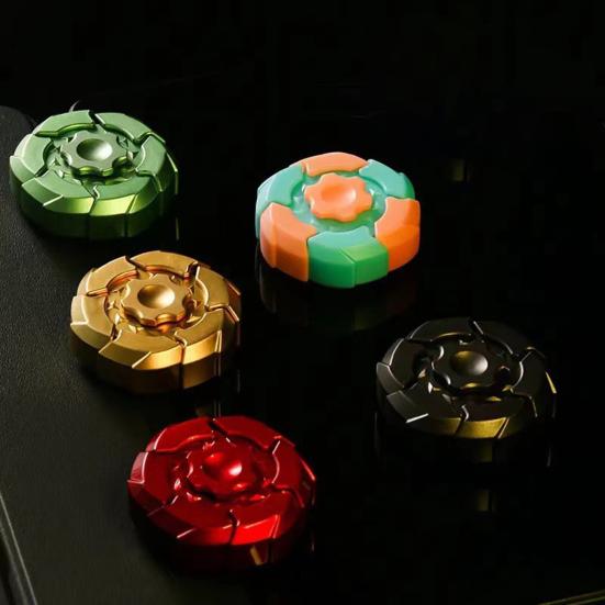 Magnetic Fidget Spinner Toy Stress Anxiety Relief Kids Teens Adults Glowing Fingertip Gyroscope Portable Travel Educational Sensory Spinning Toy