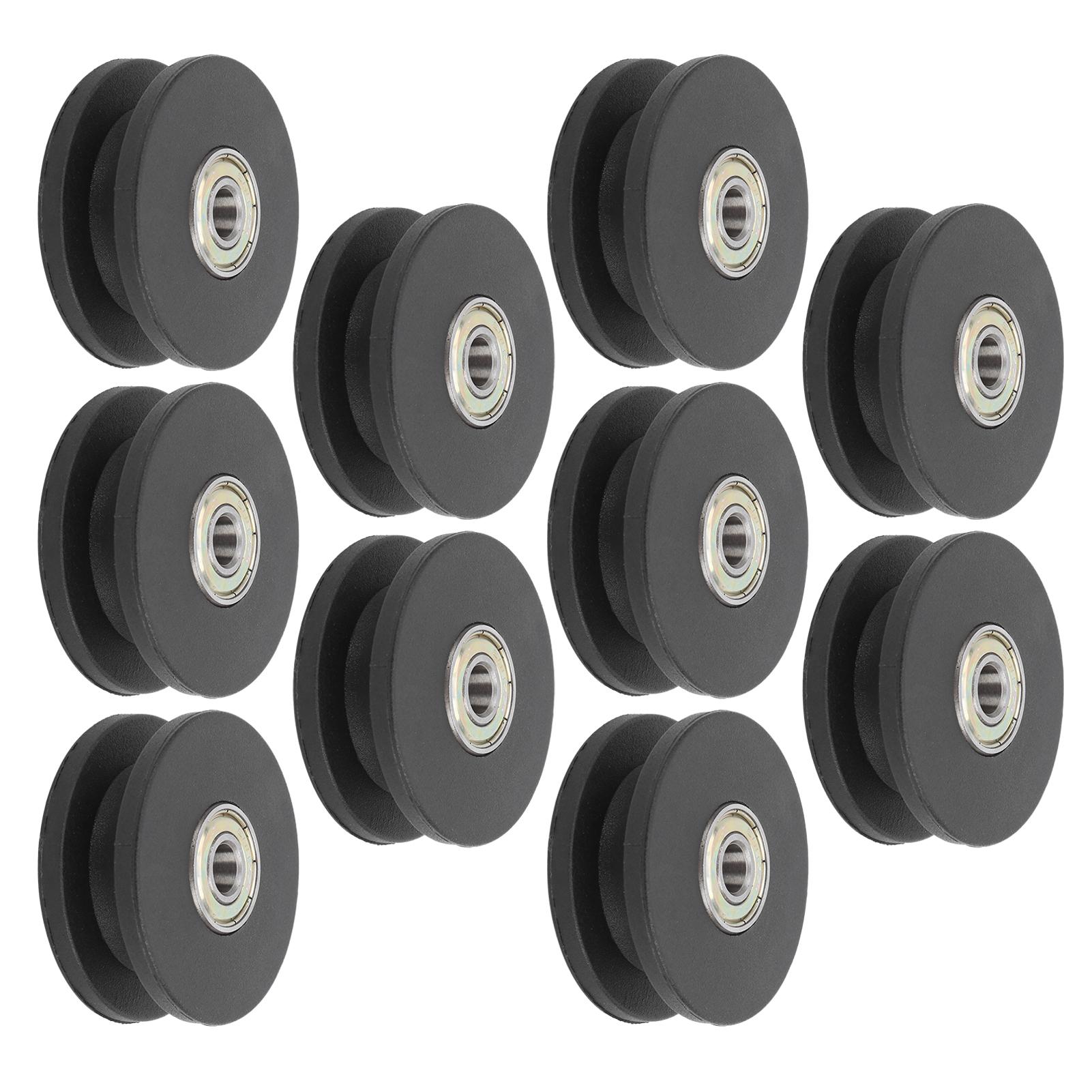 

10pcs 50mm Nylon Fitness Bearing Pulley Home Gym Attachments Exercise Strength Training Accessory
