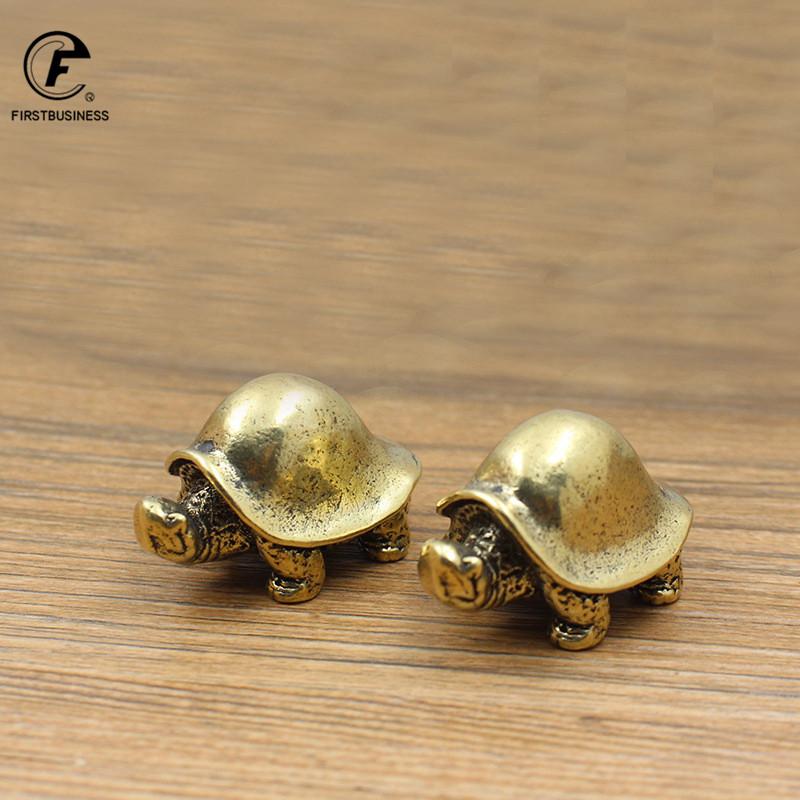 Heavy Brass Mini Turtle Figurines Tortoise Statue Home Desktop Ornament Office Decor Fish Tank Accessories Artificial Landscape