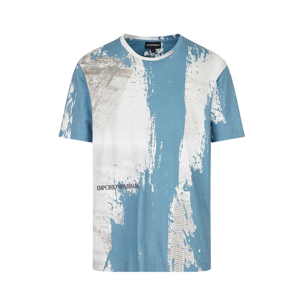 Emporio Armani Mens All-Over Print Logo T-Shirt