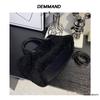 Large Capacity Simple Winter Women's Bag 2025 New Trendy Fashion Handbag One-shoulder Wool Foreign Style Tote Bag