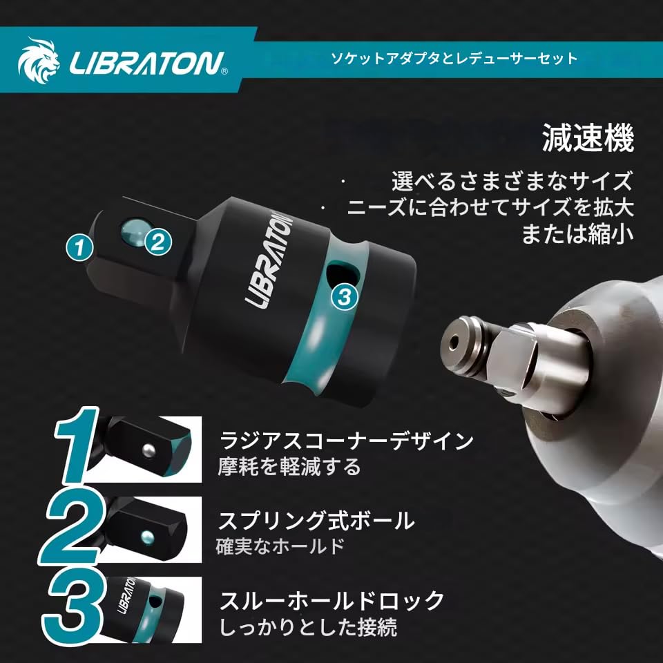 zmart LIBRATON inch inch inch Impact Socket Adapter Reducer Universal Joint with Extension 20pcs Socket Bit Ratchet Wrench Hex Bit Hex Shaft Socket
