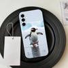 Funny Happy Cute P-Penguin  Phone Case For Samsung Galaxy A73,A72,A71,A70,A53,A52,A51,Soft Silicone Black Cover