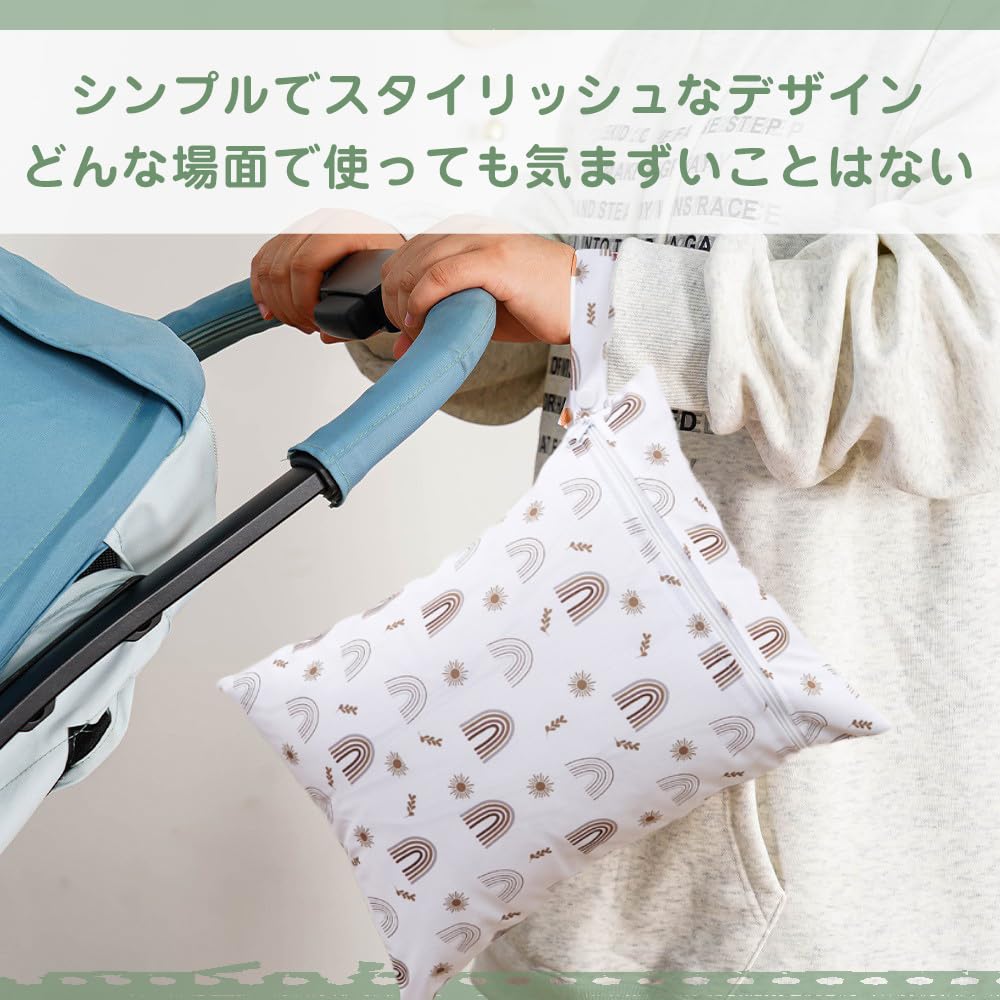 Diaper Pouch Pouch for Baby and Stroller Baby Shower Hot and Gym 3-Piece Set, Waterproof, Lightweight, Cute, Multi-functional Diapers, Wipes, Clothes,