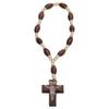 Wooden Rosary Small Portable Strong Wood Crucifix Style Hand Carved Catholic Rosary for Baptism