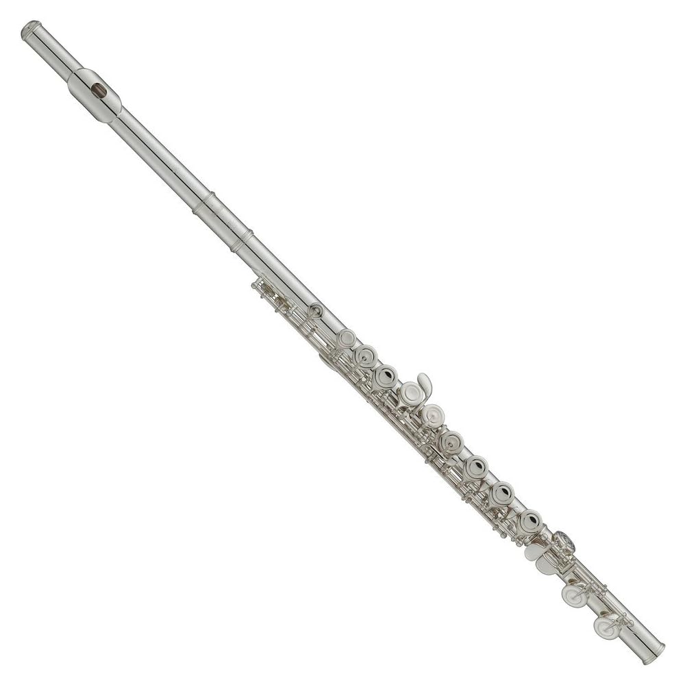 Yamaha YFL-212 Standard Flute Silver Finish with Case and Cleaning Kit Musical Instrument