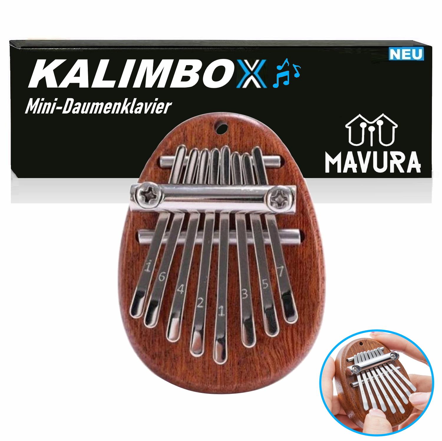 

Міні-фортепіано KALIMBOX з пальцем, музичний інструмент калімба, фортепіано з червоного дерева, справжнє дерево