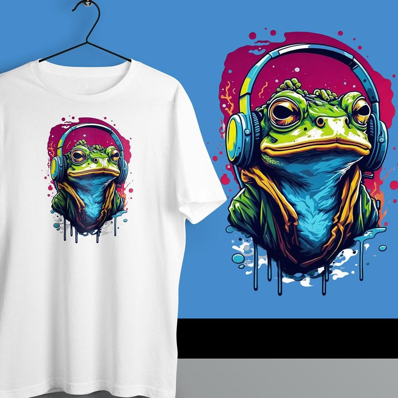 Handmade Frog T-Shirt: Fun Animal Graphic Tee XL