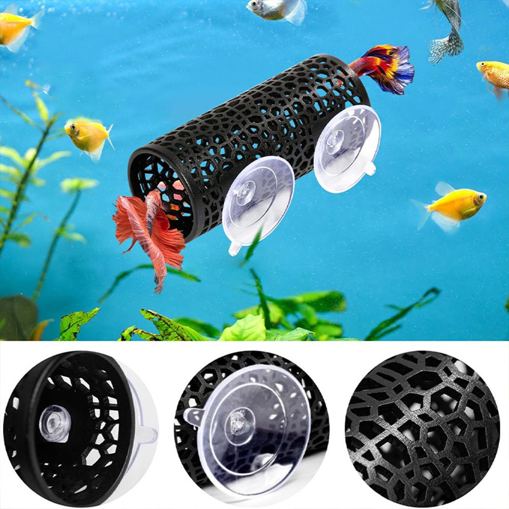 2pcs Betta Fish Tunnel, Betta Hollow Sleeping Tube With Suction Cup, Betta Hammock Hidden Resting Tube For Small Fish Shrimp, Fish Tank Decorations