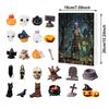 Halloween Advent Calendar 2025 24 Days Halloween Countdown Calendar with 24 Pieces Pumpkin, Ghost, Skull Mini Figures Decor
