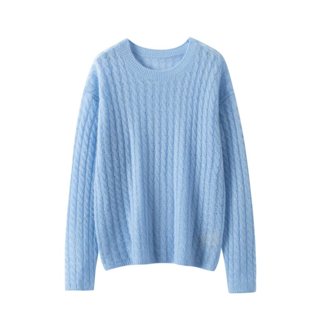 202 Happy Kasha Women's Silk Cashmere Round Neck Sweater