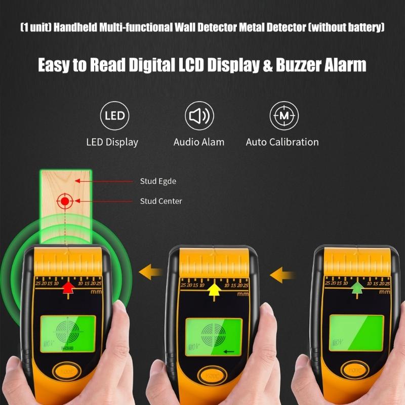 Handheld Multifunction Wall Scanner Detects Metal Wood And Wire For Home Renovations And Construction Projects