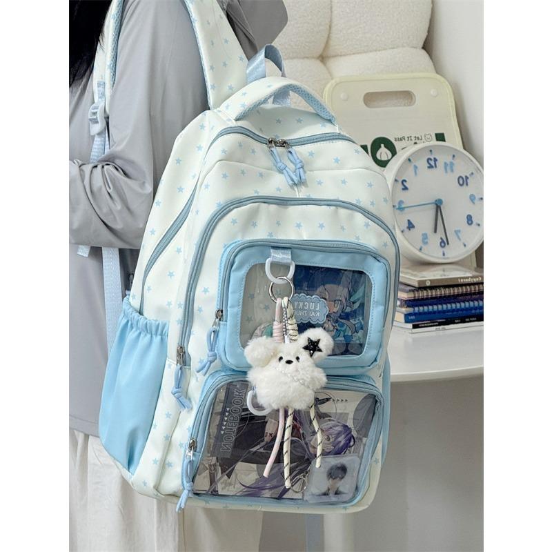 New High-value Fresh and Sweet Dopamine Transparent Bar High School Students Large-capacity Backpack
