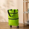 Folding Waterproof Oxford Cloth Shopping Bag with Trolley Wheels
