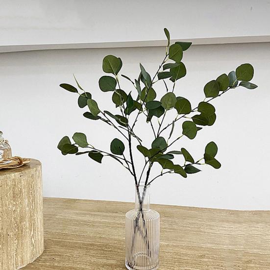 Steli di Foglie di Eucalipto Artificiale Alti 35" Rami di Foglie di Eucalipto Finte per Decorazione Matrimonio Festa Vaso Composizione Floreale Centrotavola per Casa