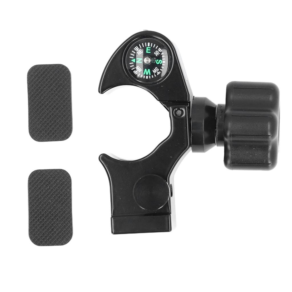 32mm Range Pole Cradle Bracket Aluminum Alloy Portable Data Collector Cradle with Compass