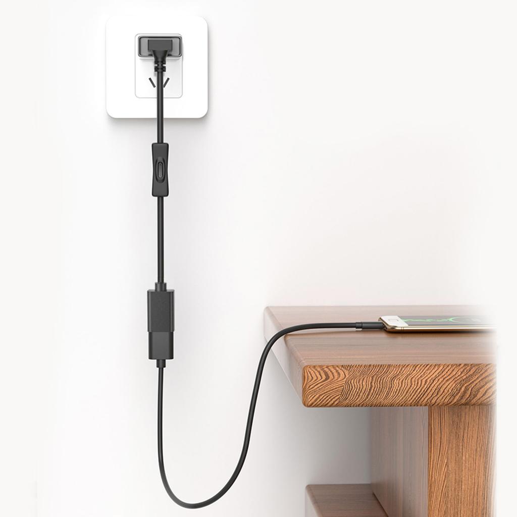 Typ-C-Stecker auf Buchse Schalter Verlängerungskabel mit Schalterkabel für Telefon Tablet 20V 5A 100W 10Gbps