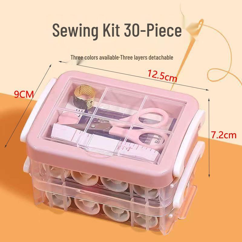 Portable Needle and Thread Set for Home and College: Compact Handbag for Hand Sewing, Mending, and Organizing