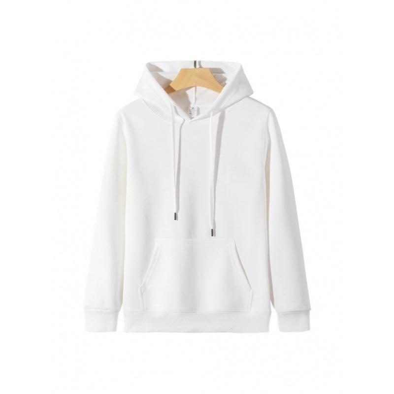 320g Unisex Cotton Hoodie - Versatile Solid Color Casual Sweatshirt with Hood, Available in Multiple Sizes