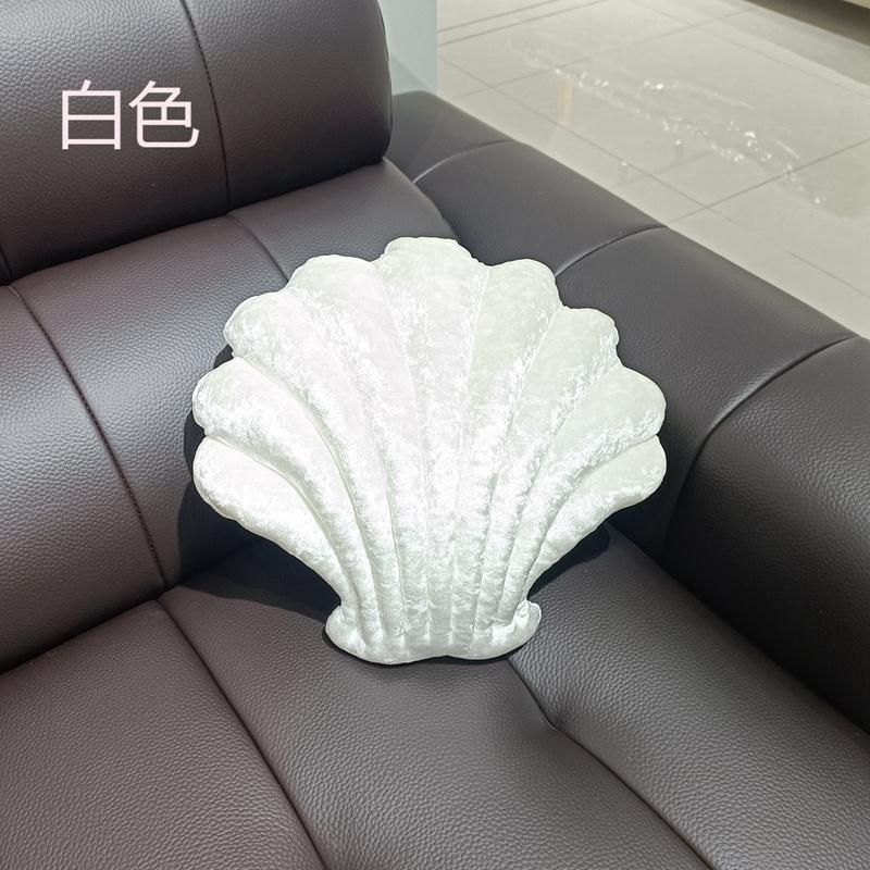 35cm Gesimuleerd Schelp Pluche Kussen Effen Kleur Verloopkleur Schelp Pluche Pop Zacht Dier Pluche Pop Bank Huisdecoratie Kussen