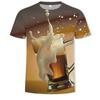 Bierfestival-Stil 3D-Druck Sommer Herren O-Ausschnitt T-Shirt Lässig Kurzarm Übergroße T-Shirts Mode Tops Trend Herrenbekleidung
