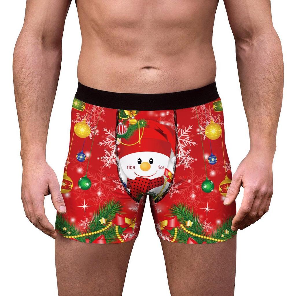 2024 Herren Kreative Weihnachts-Print Boxershorts