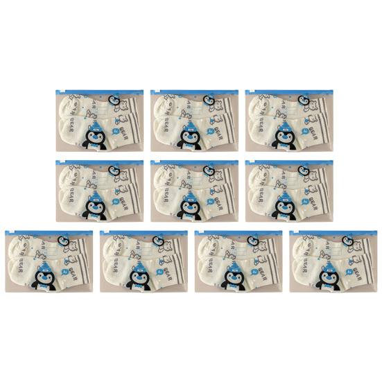 10PCS Storage Bag Transparent Zippered Storage Bag with Writing Label Area Moisture Resistant Organization Bag for Home Travel Packing A