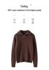 Women's Cashmere Sweater: 2026 Full Cable Knit, Solid Color, Long Sleeve, Half Zip Pullover for Autumn/Winter.