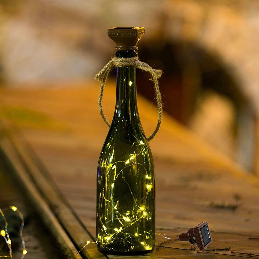 1Pcs Solar Energy Cork Shaped LED Light  Light Wine Bottle Lamp Decor