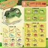 Funk Doggie Dinosaur Toys, Realistic Models, 53-Piece Dinosaur Figure Set with Beautiful Storage Box, Trees, Fossils, Tyrannosaurus Rex,