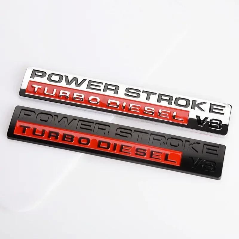 3D ABS POWER STROKE V8 Turbo diesel car trunk rear emblem badge Cs style accessories for Ford F150 F250 F350 F450