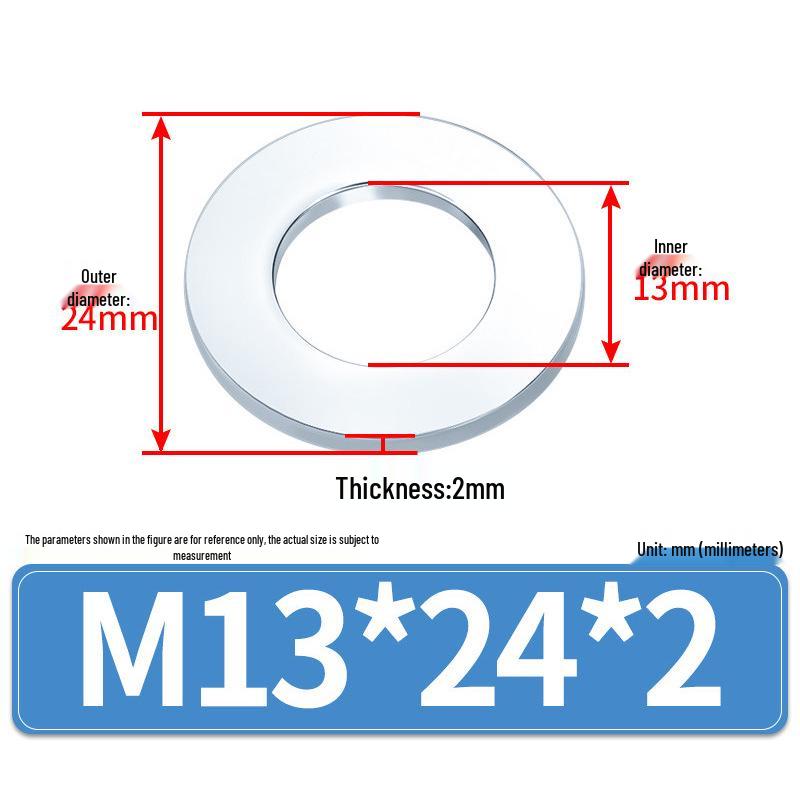 Extra Large Galvanized Metal Flat Washers - Sizes M1.6 to M14