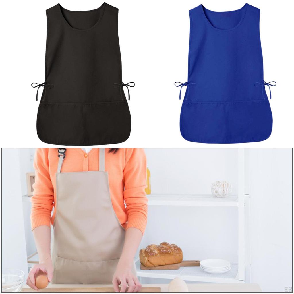Bib Apron, Chef Dishwashing Polyester Kitchen Apron for Men, Women, Gardener,