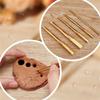 Feb.5 Pieces Gold Brass Clay Hole Cutter Sculpture Tools For Drilling And Sculpting DIY Carving Crafts