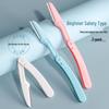 Folding Safety Eyebrow Trimmer Set with Stainless Steel Blades and Protective Net