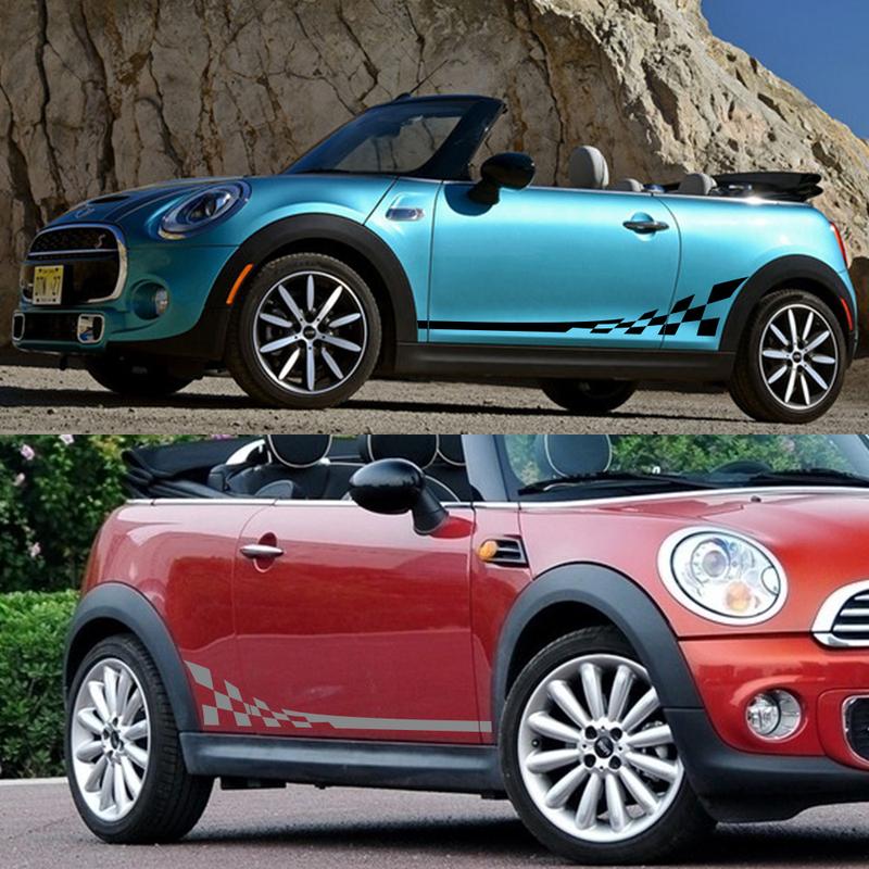 Car Door Side Stickers For Mini Cooper R56 R57 R58 R50 R52 R53 R59 R61 Countryman R60 F60 F55 F56 F54 Racing Sport Decal