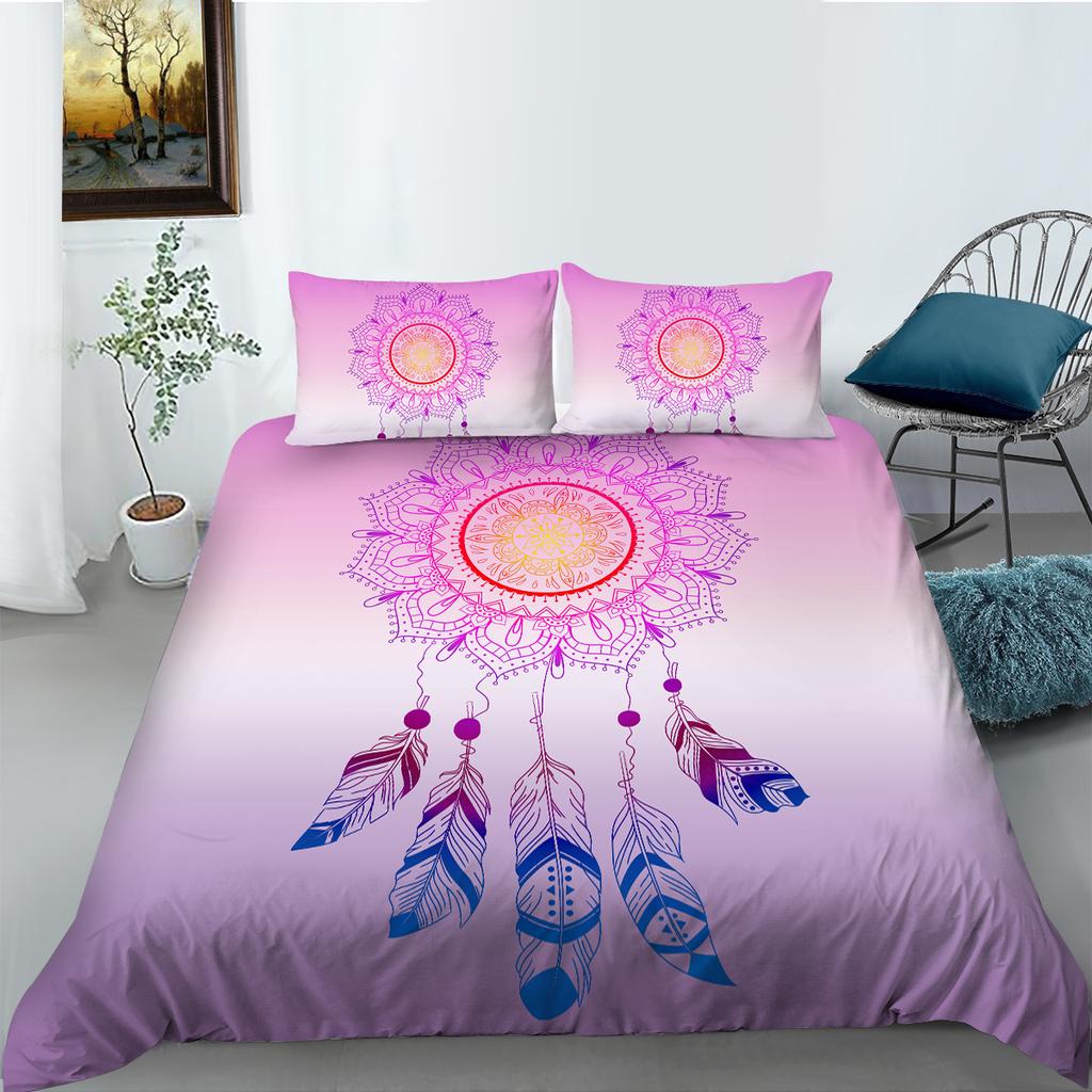 Bed 3D Dreamcatcher Print Duvet Cover Set Bedspreads Home Bed Clothes Quilt Covers Polyester Bedclothes Breathable