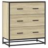 VidaXL Buffet Sonoma Oak 68x35x76 Cm Engineered Wood and Metal, Storage Cabinet, Hallway Cabinet, Cabinet 848970